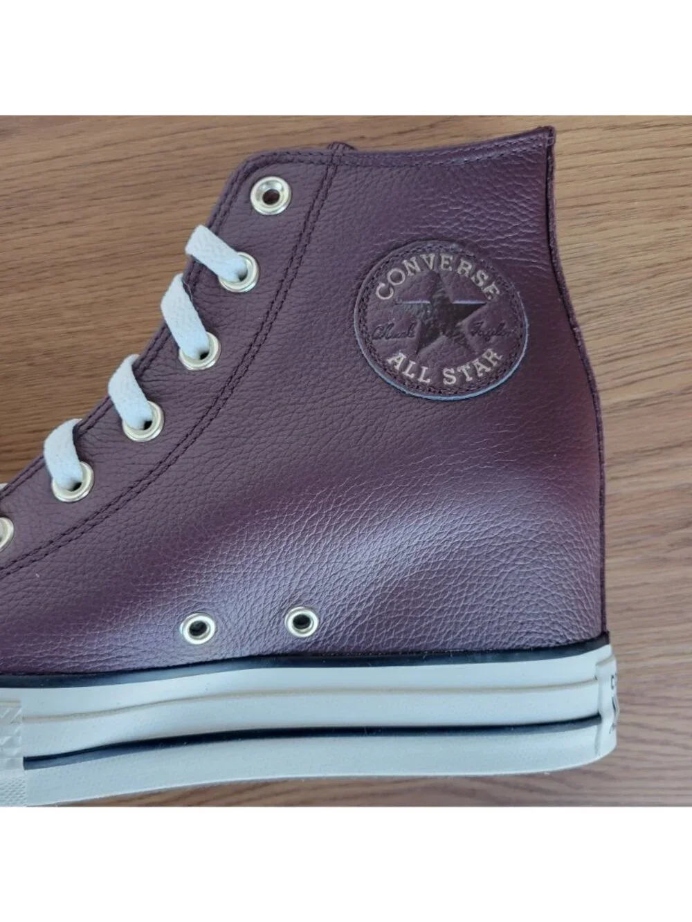 ❤️Converse Chuck Taylor All Star Wedge 7.5 Womens Shoes Sneaker Burgundy A12349C - Picture 12 of 13